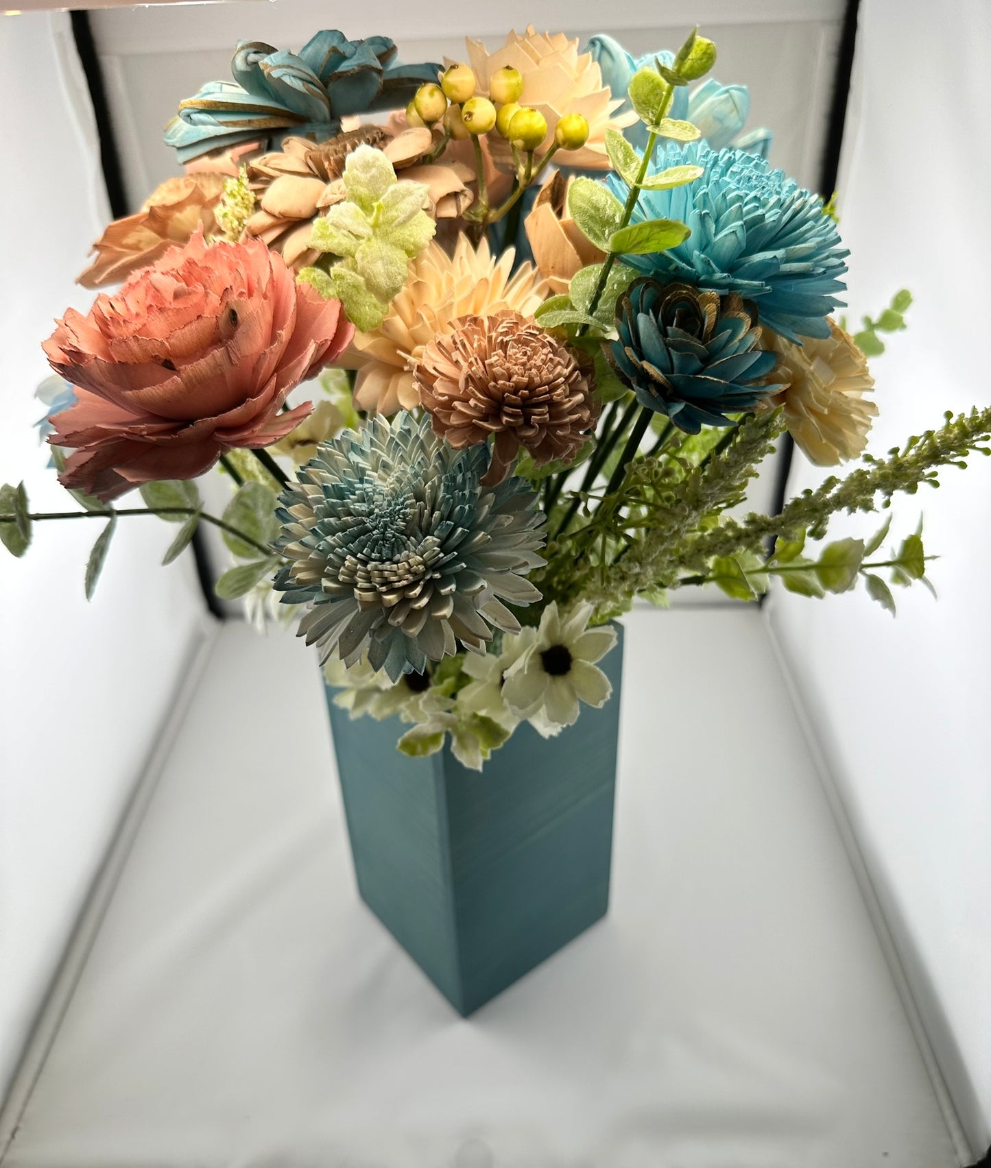 Multi Blooms in Teal